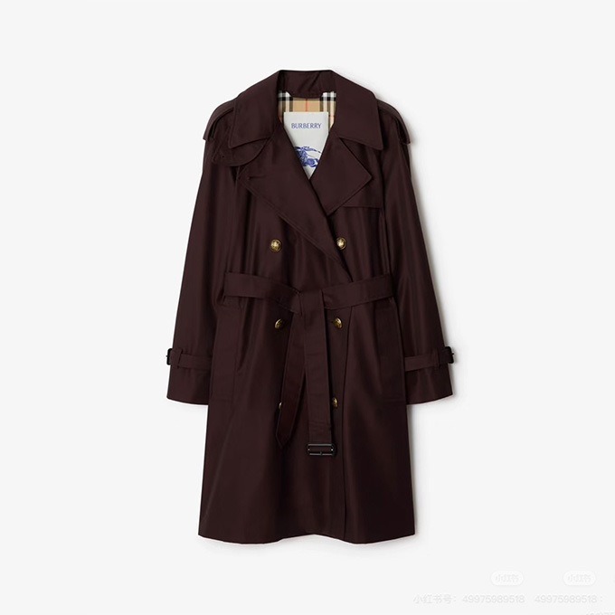 burberry castleford mid‑length gabardine trench coat